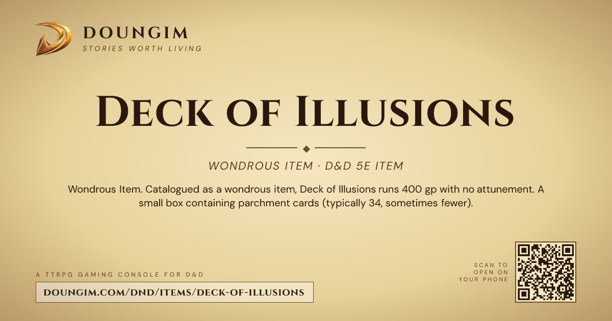Deck of Illusions — D&D 5e Item (Common) | Doungim